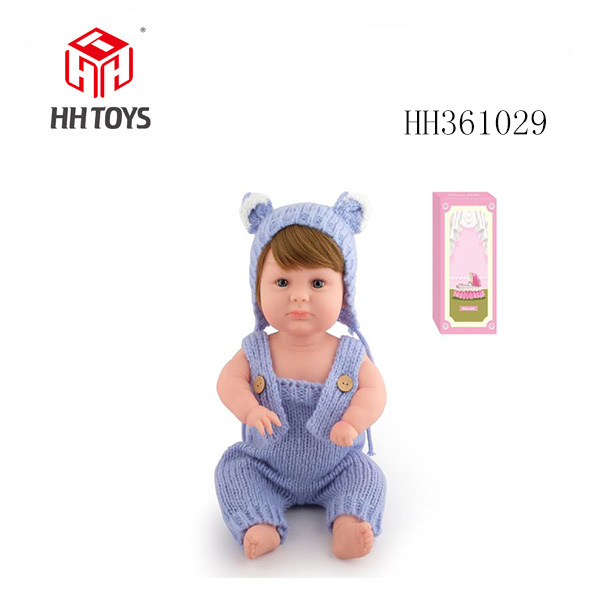 50cm重生娃娃初生婴儿软胶高仿真娃娃（假发套）带奶瓶，磁性奶嘴，尿布，出生卡