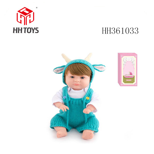 50cm重生娃娃初生婴儿软胶高仿真娃娃（假发套）带奶瓶，磁性奶嘴，尿布，出生卡