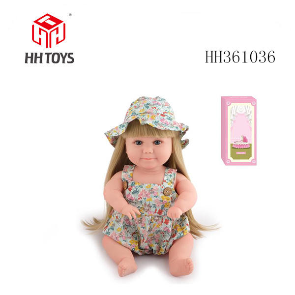 50cm重生娃娃初生婴儿软胶高仿真娃娃（假发套）带奶瓶，磁性奶嘴，尿布，出生卡