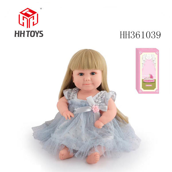 50cm重生娃娃初生婴儿软胶高仿真娃娃（假发套）带奶瓶，磁性奶嘴，尿布，出生卡