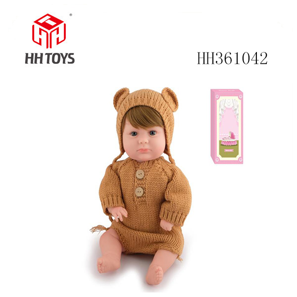 50cm重生娃娃初生婴儿软胶高仿真娃娃（假发套）带奶瓶，磁性奶嘴，尿布，出生卡