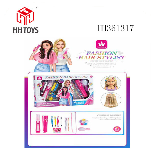 Hairdressing and Weaving Toys - Clip Hair+Braid Rope